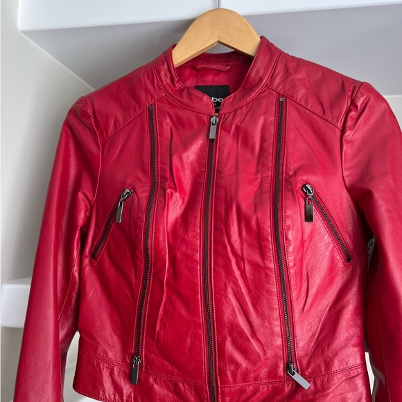 Genuine leather BeBe red jacket - Picture 2 of 6